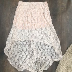 High low lace skirt